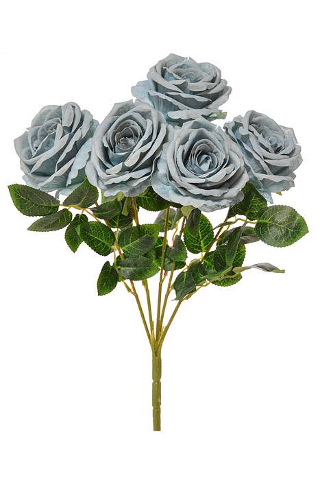 17.5" Silk Rose Bush Blue