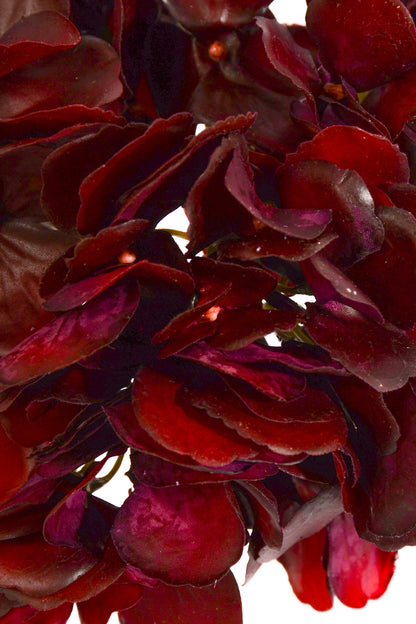 18.5" Real Touch Hydrangea Spray Burgundy