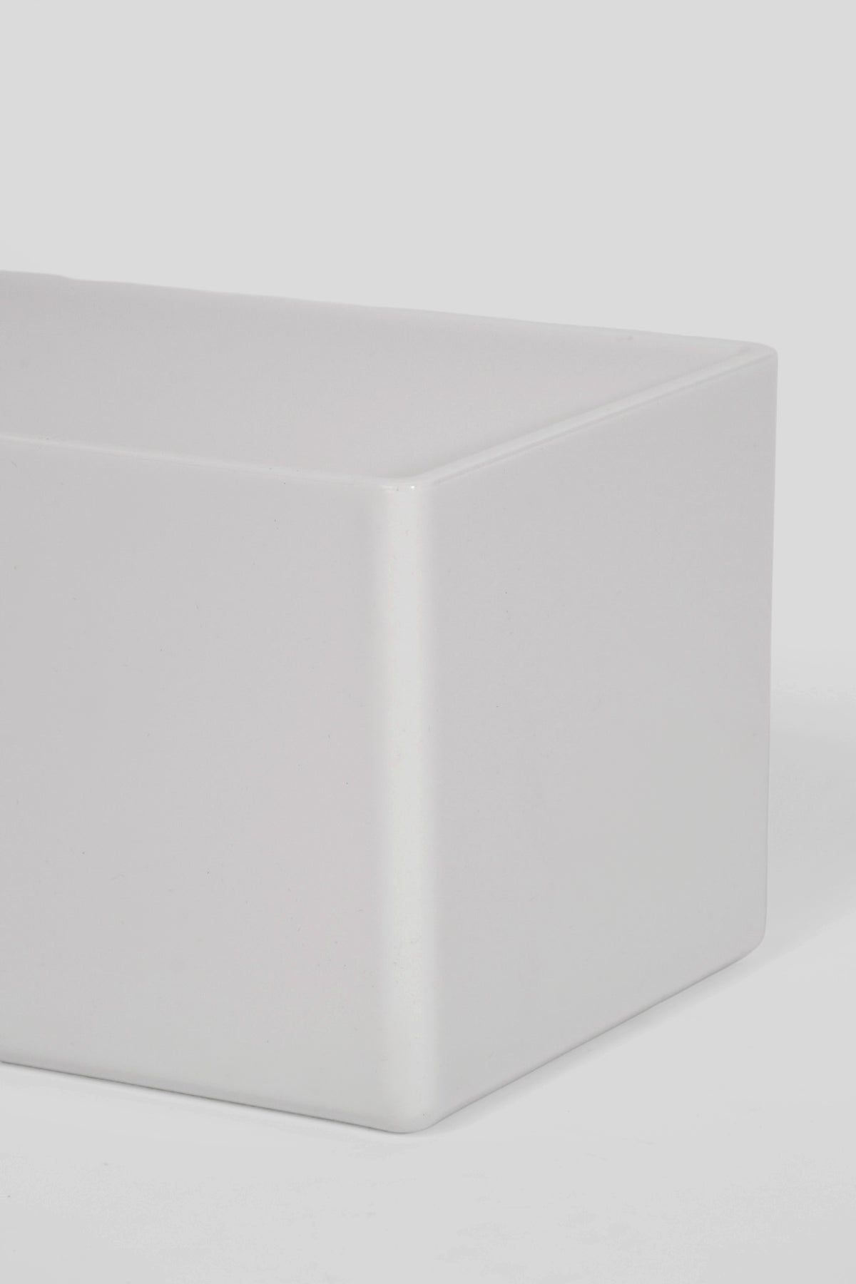 4.5" X 10" X 4" Rectangular Vase White