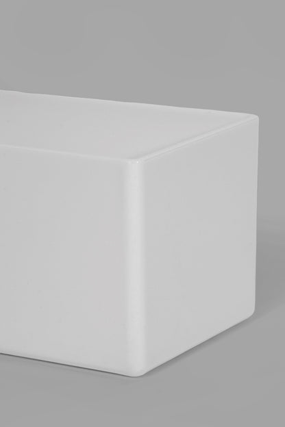 4.5" X 12" X 4" Rectangular Vases White