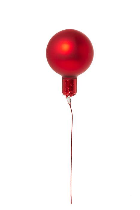 40mm Matte Glass Ball Red Pkg/48