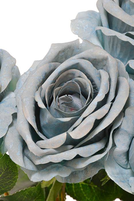 17.5" Silk Rose Bush Blue
