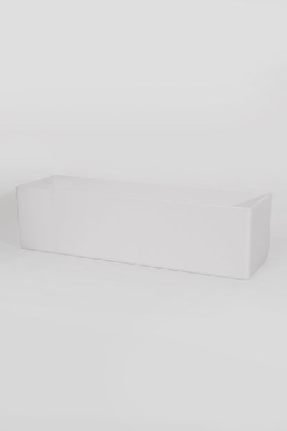 4.5" X 15" X 4" Rectangular Vases White