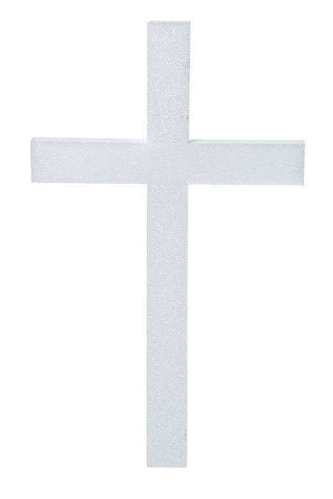 30&quot; Styrofoam Cross White