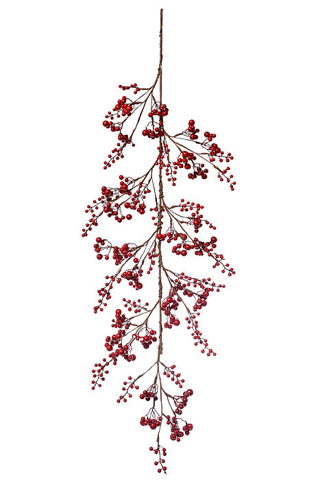 48" Waterproof Mixed Berry Garland Red