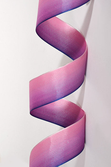 1.5" X 25Yds Wired French Ombre Ribbon Pink/Purple