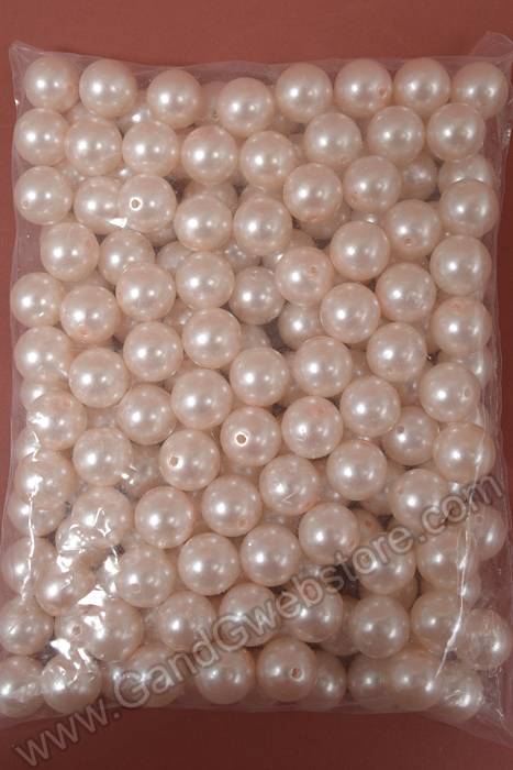 18mm Abs Pearl Beads Champagne Pkg(500g)