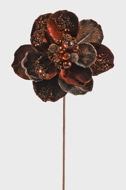 18" X 8" Jewel Magnolia Stem Chocolate