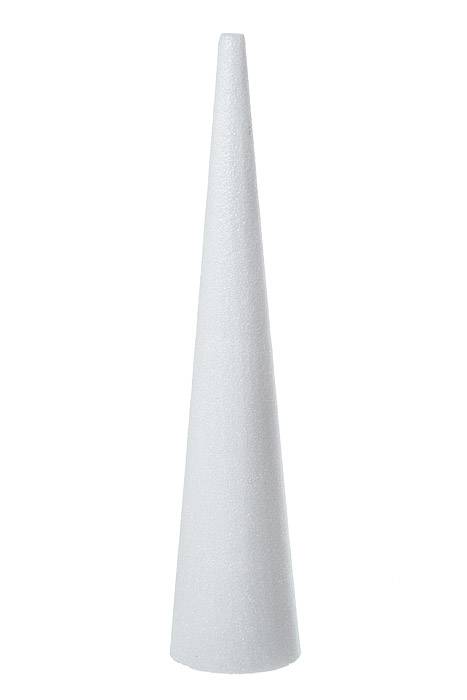 6" X 30" Styrofoam Cone White