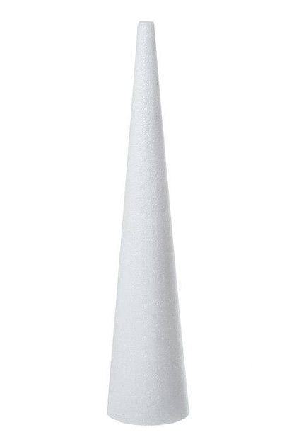 6" X 30" Styrofoam Cone White