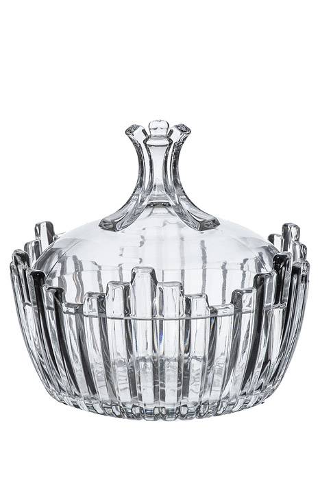 7" X 7" Clear Glassware W/cover