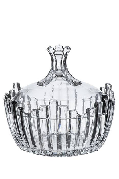 7" X 7" Clear Glassware W/cover