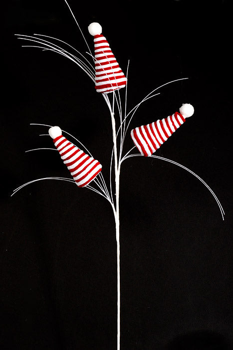 30" Peppermint Cone Spray Red/White