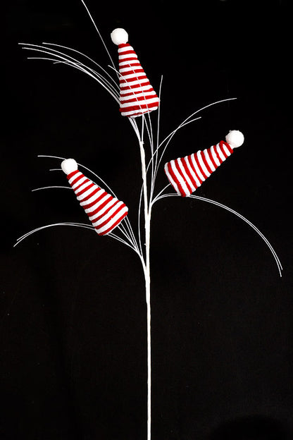 30" Peppermint Cone Spray Red/White