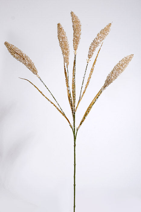 27" Autumn Glitter Millet Spray Cream