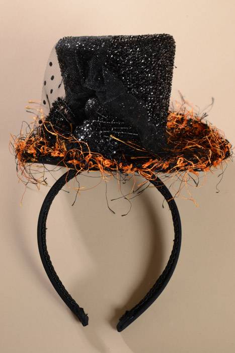Top Hat Headband Black/orange