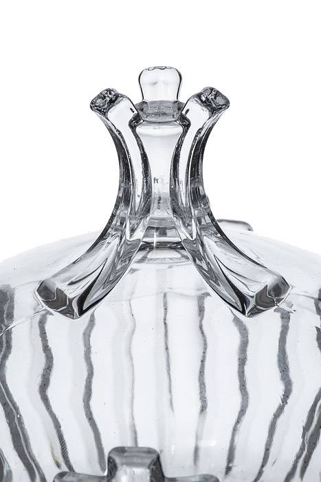 7" X 7" Clear Glassware W/cover