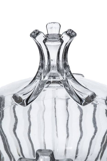7" X 7" Clear Glassware W/cover