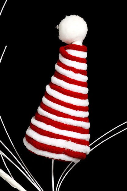 30" Peppermint Cone Spray Red/White