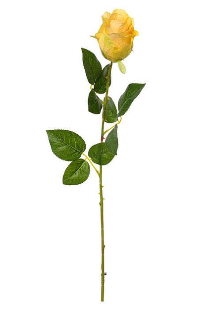 26" Silk Rose Spray Yellow