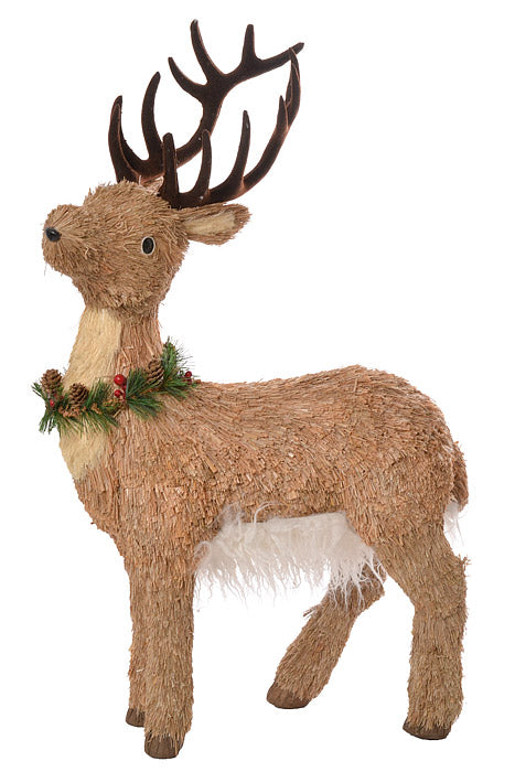 31" Straw Reindeer Natural