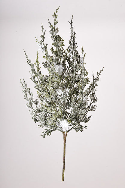 23" Snow Cedar Spray White/Green