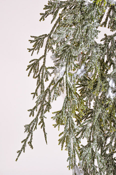 23" Snow Cedar Spray White/Green
