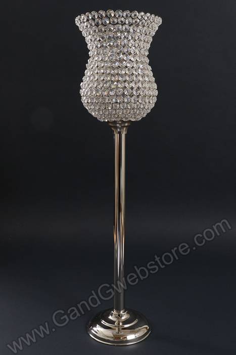 32.25" X 8.25" Crystal Globe On Stand Clear