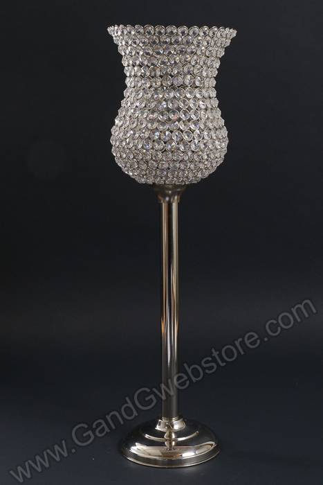 28.25" X 8.25" Crystal Globe On Stand Clear