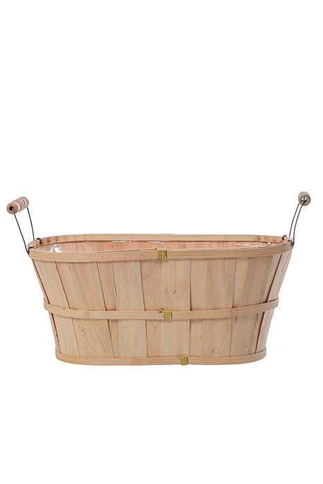 14" X 7.75" Oval Splitwood Bushel W/wire Handle