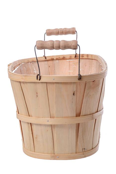 14" X 7.75" Oval Splitwood Bushel W/wire Handle