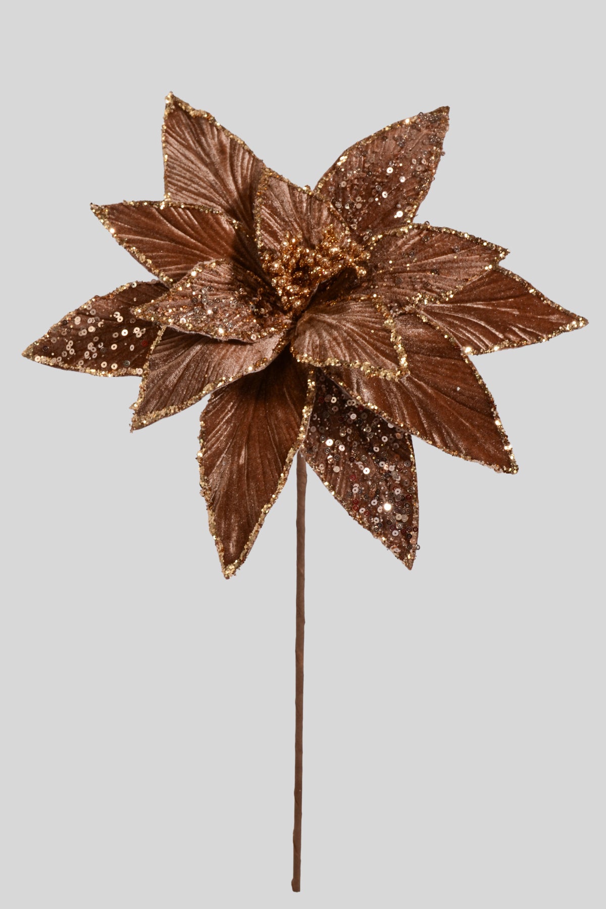 23" Poinsettia Stem Brown