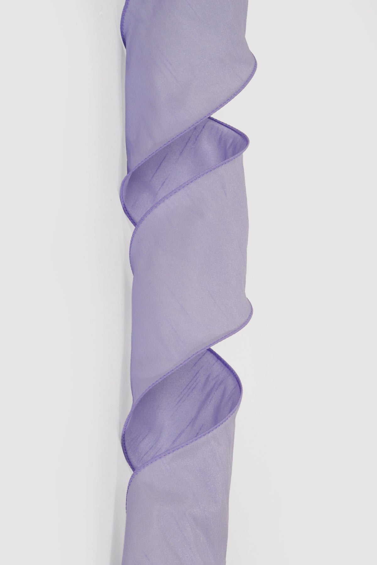 4" X 10Yds Wired Faux Dupioni Ribbon Lavender