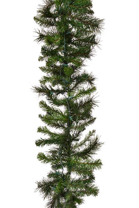 9Ft X 14" Deluxe Belgium Garland W/100 Lights