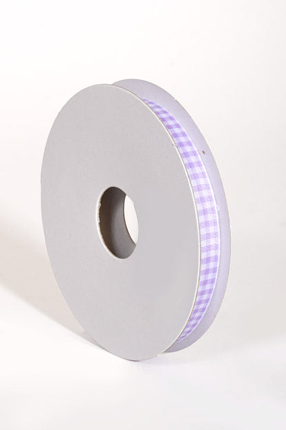 3/8"  X 10Yds Mini Gingham Ribbon Lavender