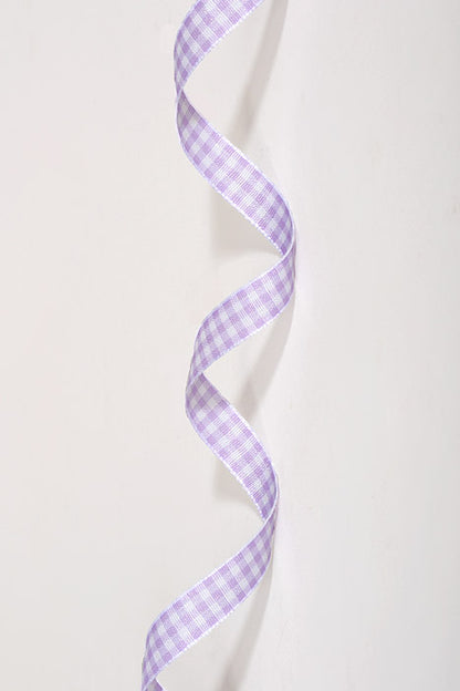 3/8"  X 10Yds Mini Gingham Ribbon Lavender