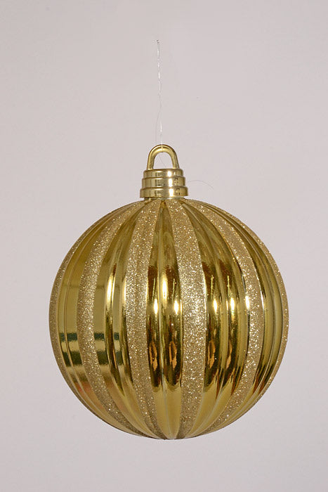12" Xmas Ornament Ball Gold