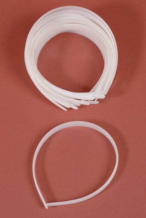 1/2" Head Band White Pkg/12