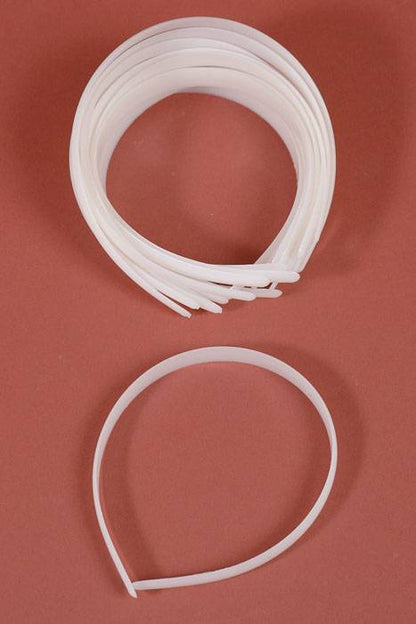 1/2" Head Band White Pkg/12