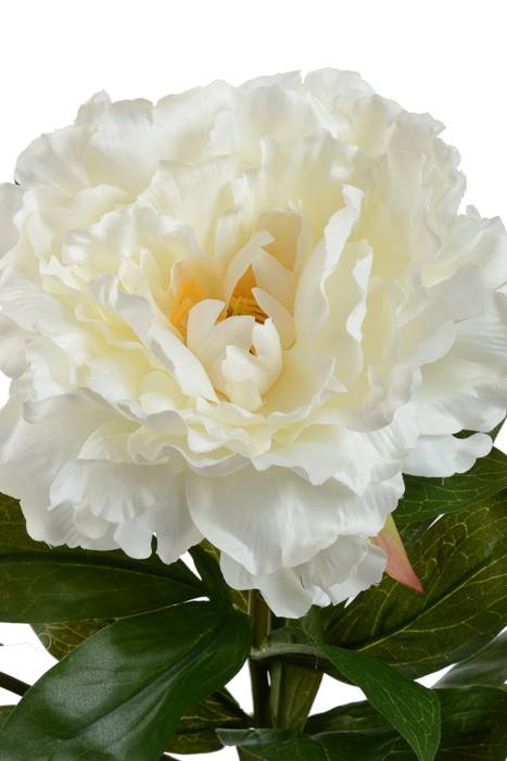 29.5" Silk Peony Spray W/bud White