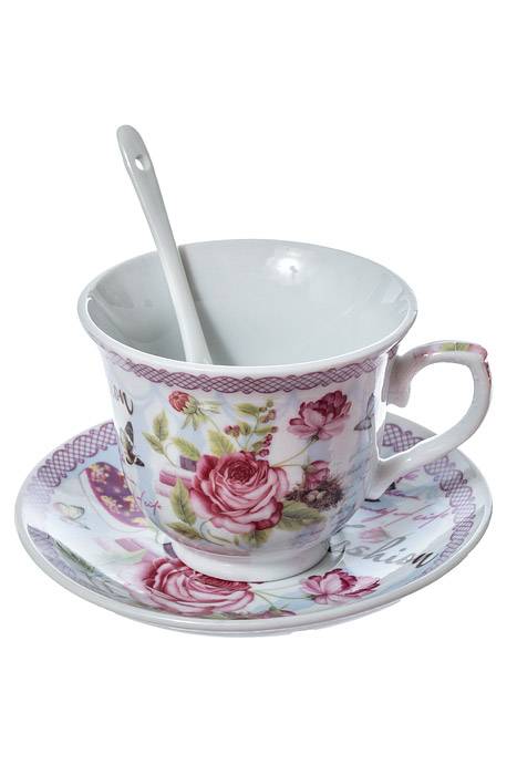 Ceramic Cup/saucer/spoon 2/set