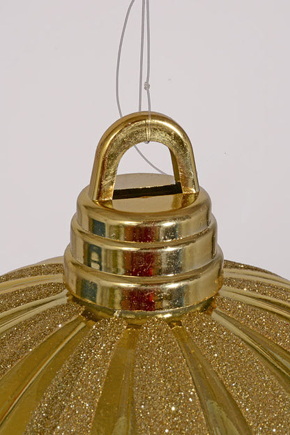 12" Xmas Ornament Ball Gold