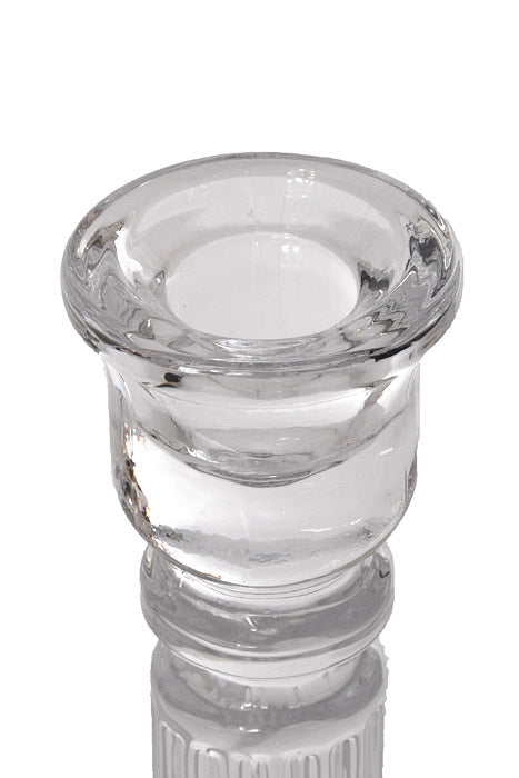 8" Glass Candle Holder Clear