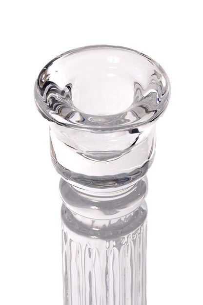 10" Glass Candle Holder Clear