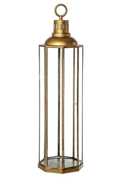 8.5"x 33" Bena Lantern Rusted Gold