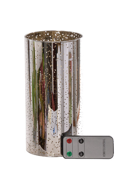 4&quot; X 8&quot; Mercury Glass Candle Holder (Silver)