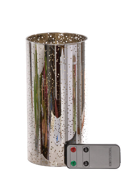 4&quot; X 8&quot; Mercury Glass Candle Holder (Silver)