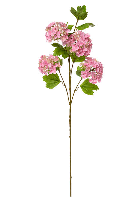 37" Silk Snowball Spray Pink