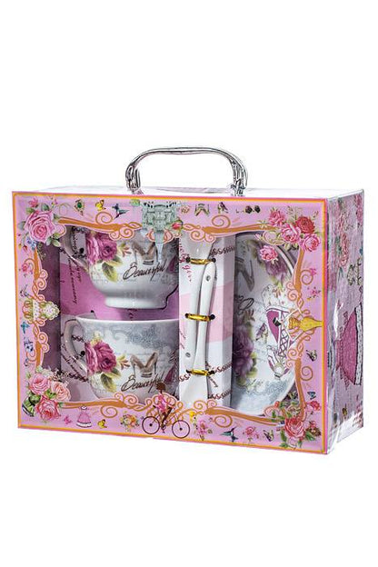 Ceramic Cup/saucer/spoon 2/set