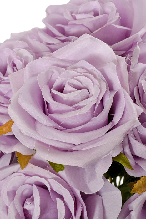 17" Silk Rose Bush Lavender
